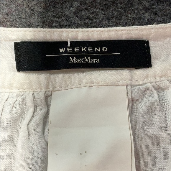 Weekend Max Mara White Mini Linen Dress - Picture 5 of 6